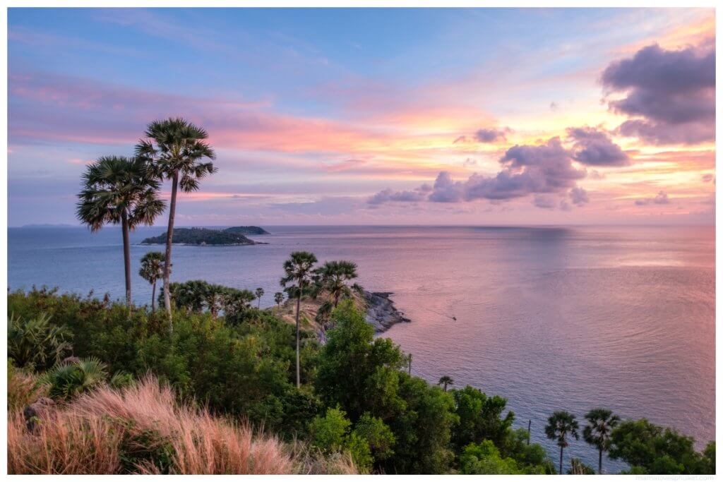 promthep cape in phuket at sunset