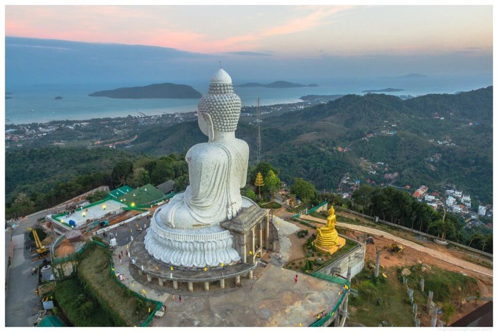 rear view of construction of Big Buddha Phuket